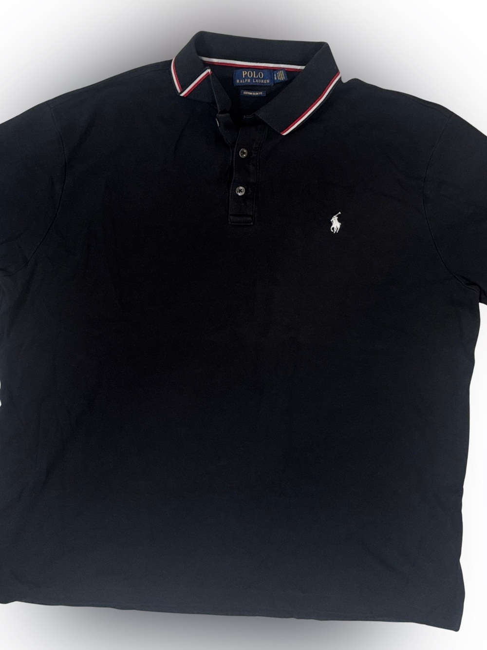 Polo by Ralph Lauren Black Polo with Red & White Trim